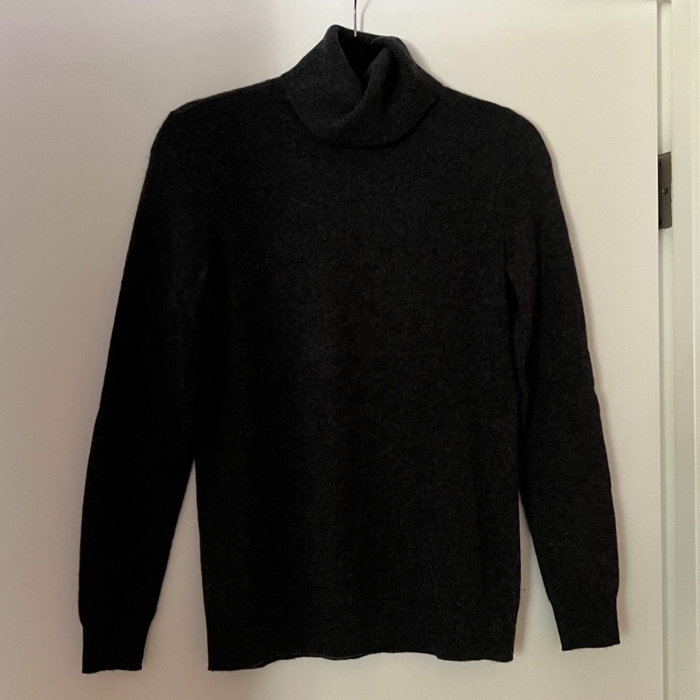 Grey Cashmere Turtleneck Sweater by Bloomingdales